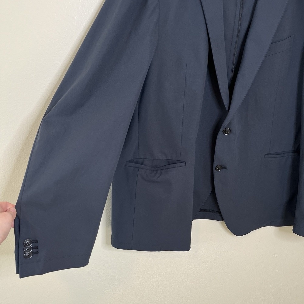 Mens Performance Sport Coat Blazer Sene Blue Travel Business Career Work Mens - Picture 2 of 8